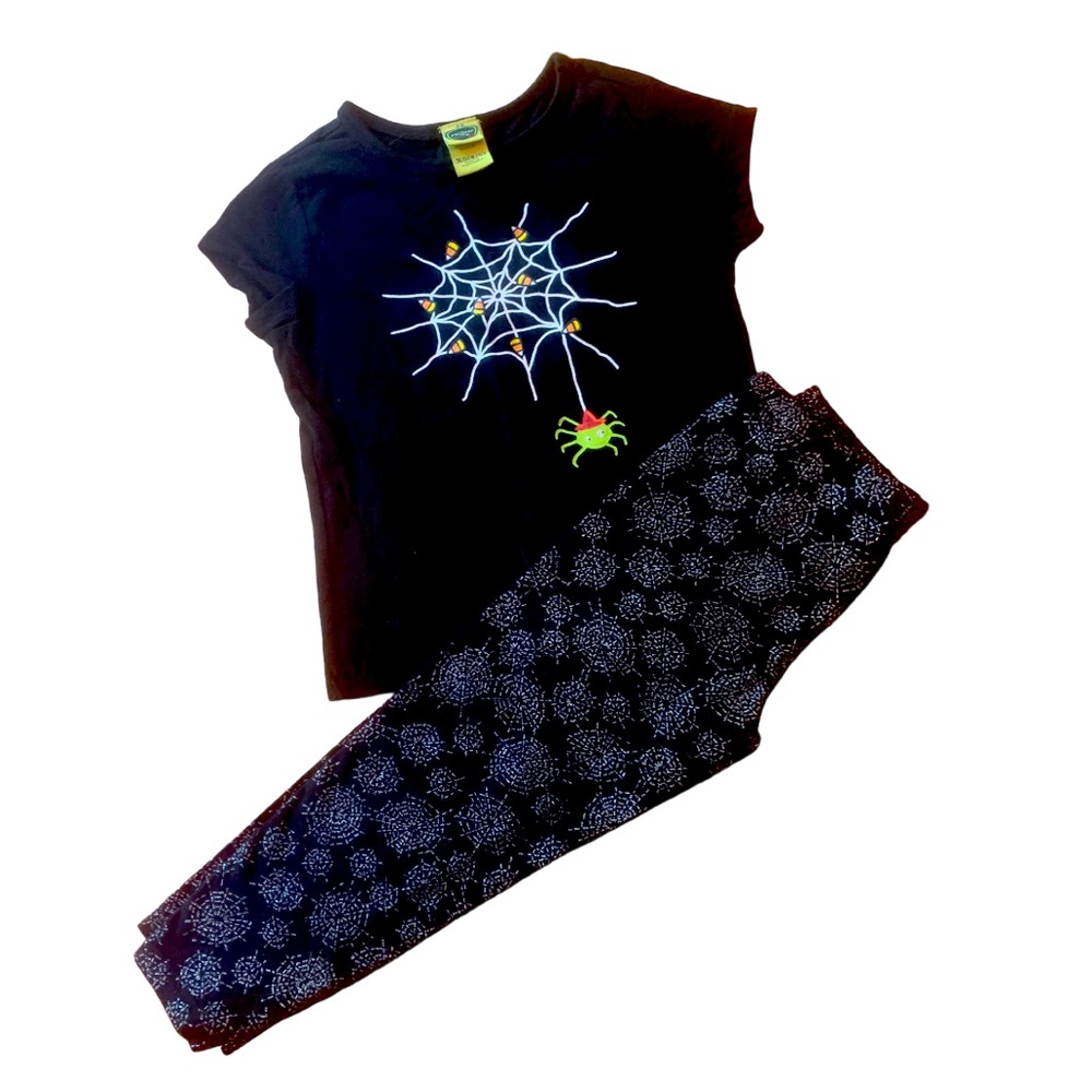 PREPARE TO SCARE Vintage Halloween Shirt Pant Set - Girl Size 4/5